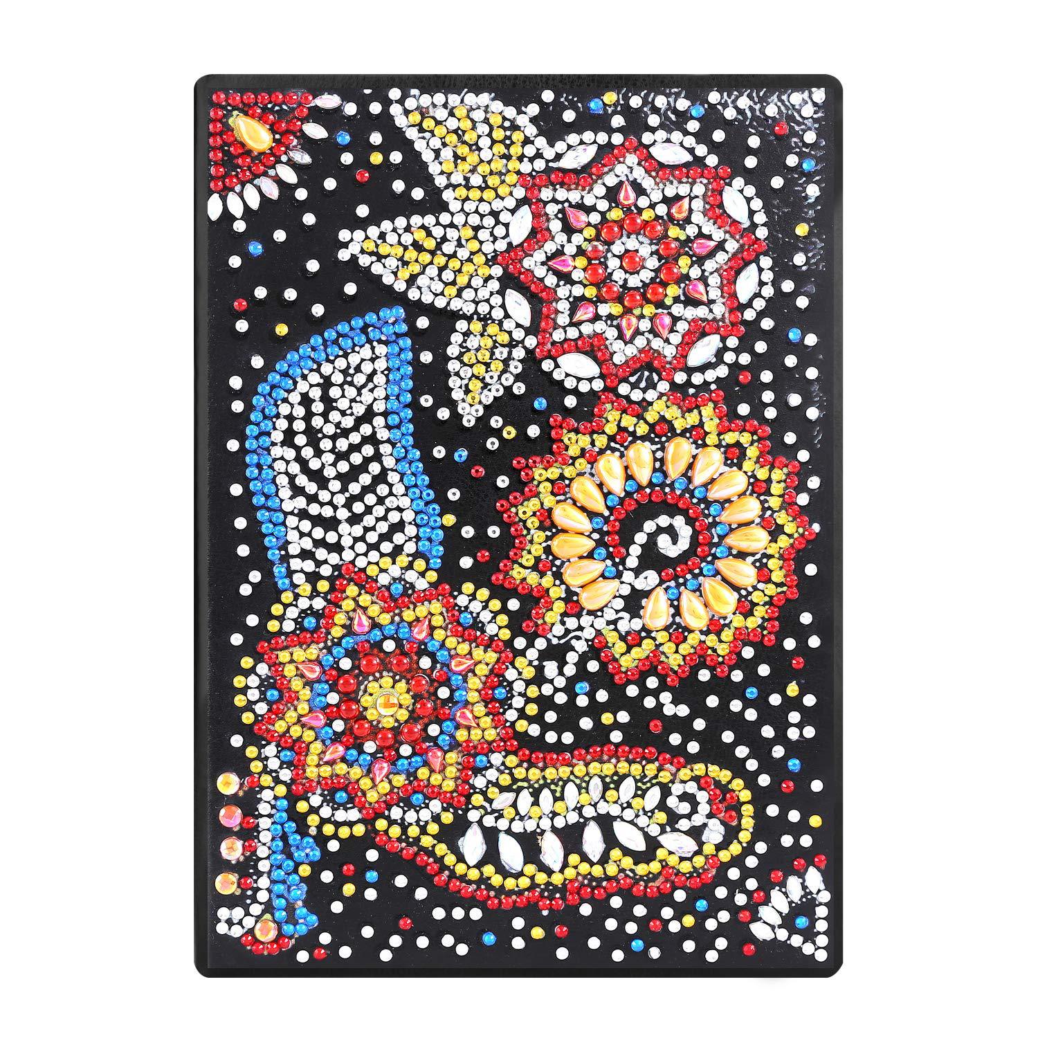 Cuaderno de dibujo de diamantes transfronterizos 5d punto diámetro pintura pegatinas de sexo opuesto mariposa DIY manual cuaderno de notas de cristal