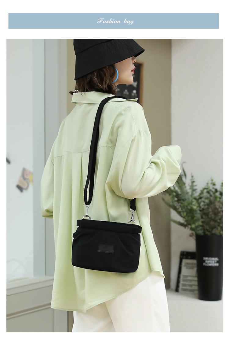New women's bag 2025 Korean style crossbody bag, women's water-resistant nylon fabric single-shoulder bag, casual and versatile women's bag undefined