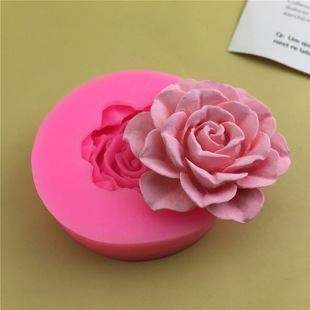 Single DIY New Rose Shape Lotus Flower Silicone Mold Handmade Fondant Cake Mold Fondant Tool