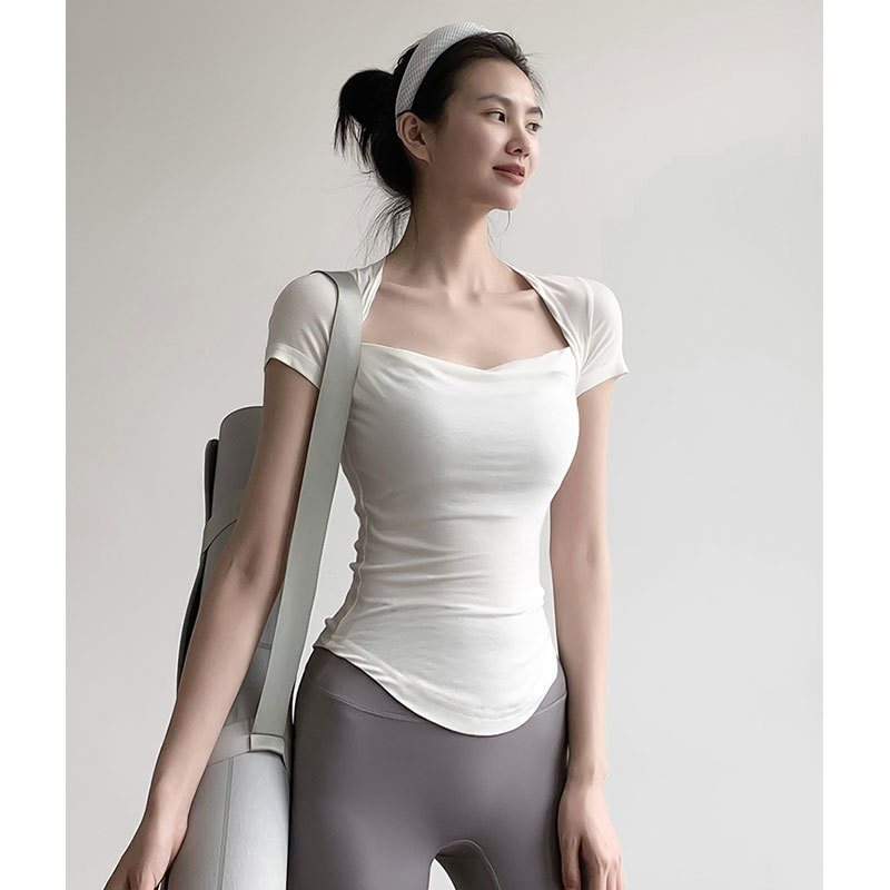 Professional Training Pilates Top Short Sports T-Shirt Summer Thin Quick-drying Breathable Yoga Fitness Clothes for Women