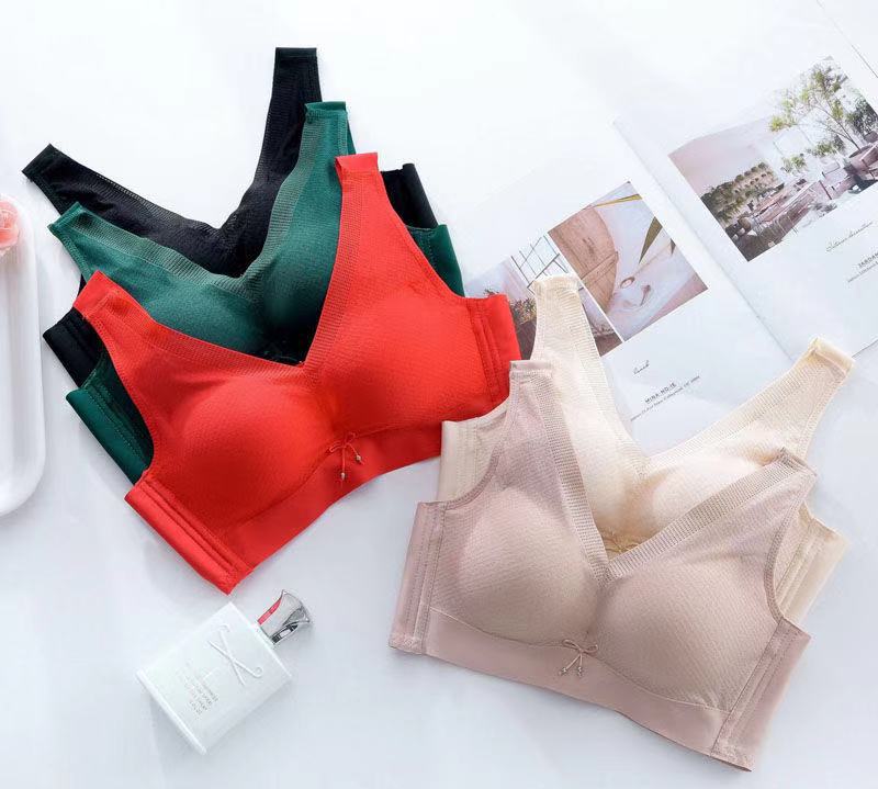 Han Erli 9803 브라 부드러운 통기성 푸시 업 스틸 링 없음 여성 속옷 조끼 속옷 후면 4 열 버클