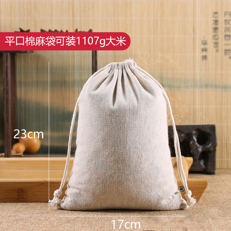 Cuerdas de dibujo bolsillo de algodón de lino de boca plana bolsillo de almacenamiento de cubierta personalizado bolsas de tela de arroz y té bolsas de red blancas bolsas de polvo