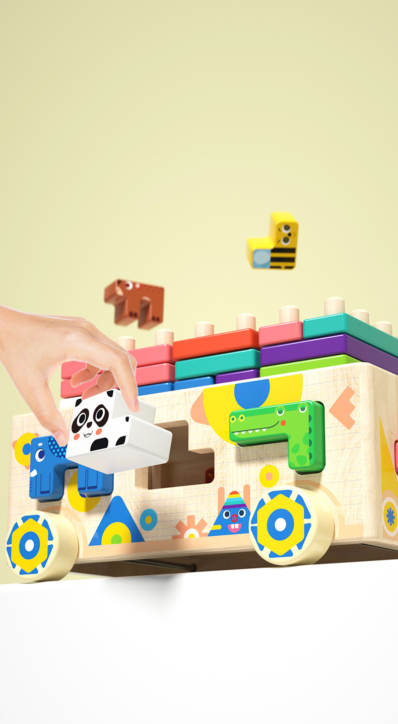 Educational Shape Matching Intelligence Car For Kids And Toddlers_voghion.com