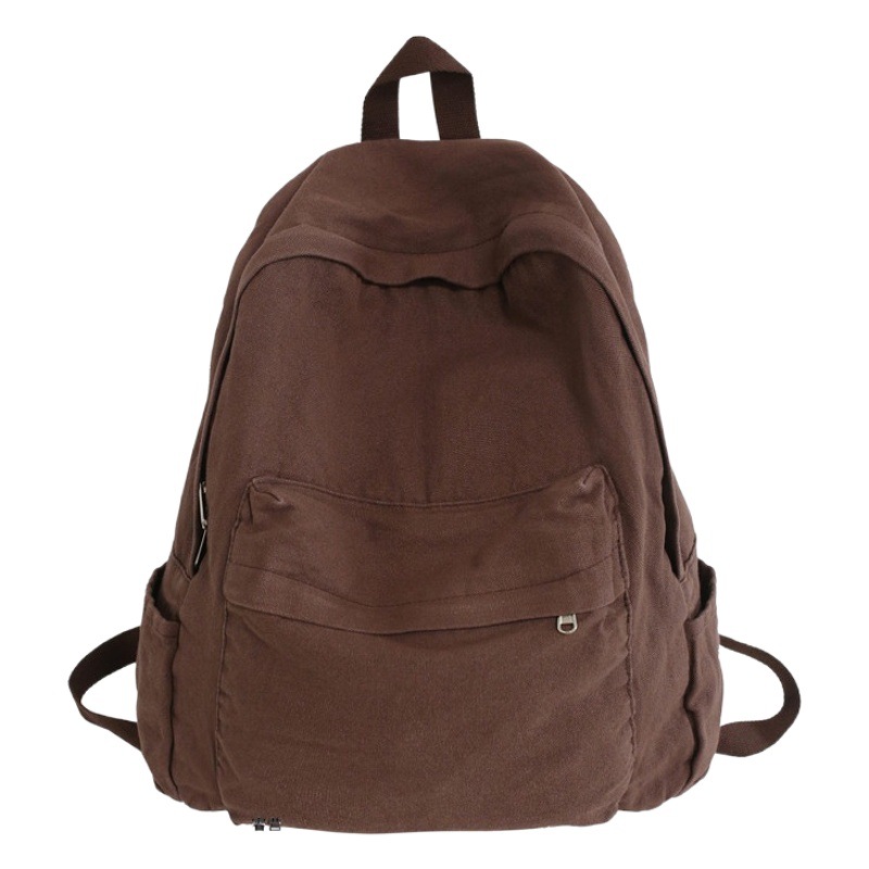 Schoolbag Women's Vintage Ruiying Washed Canvas Backpack Korean-style Harajuku High School Students Casual Backpack for Women