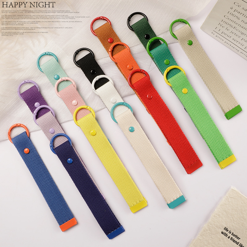 INS Wind Pure Color Canvas Cotton Belt DIY Hot Label Handmade Personalized Contrast Color Luggage Belt Key Pendant Buckle INS Wind Pure Color Canvas Cotton Belt DIY Hot Label Handmade Personalized Contrast Color Luggage Belt Key Pendant Buckle