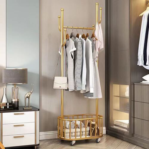Cactus coat rack floor-standing bedroom clothes rack movable home living room clothes storage rack light luxury coat rack