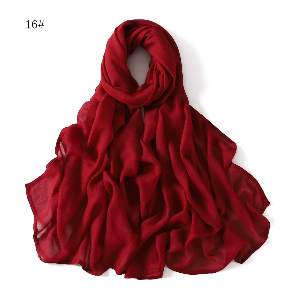 Хорошее ощущение пар rayon однотонный широкий край х/б хлопок лен однотонная малазийская хлопковая длинная косынка головной убор хиджаба