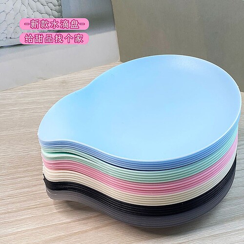 Birthday cake plate drip tray plastic disposable plate wholesale 5 pack frosted thickened tableware dish plate