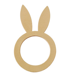 Creative hotel decoration tableware set napkin holder wooden crafts creative Easter rabbit figurine napkin ring
