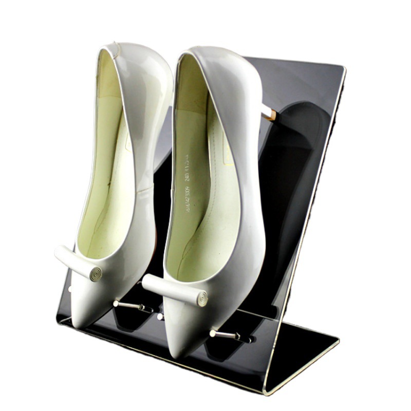 亚克力鞋子展架 橱窗陈列双鞋有机托架 专卖店专柜商场女鞋展示架