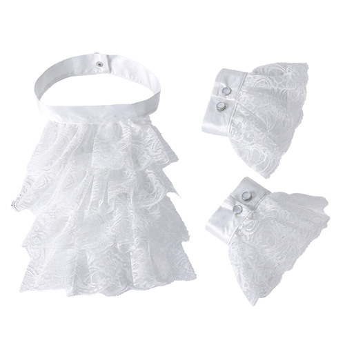  Vintage lace Ruff collar, court fake collar, saliva scarf, clown accessories, photography props