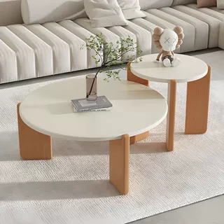 家用家具工厂跨境客厅木质茶几桌咖啡桌2件套设计感家庭