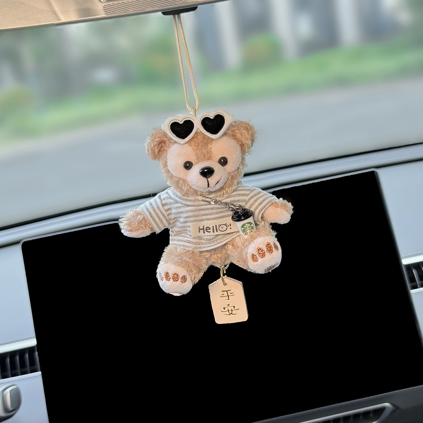 2026 New Shirley Rose Car Pendant, Rearview Mirror Decoration, Car Fragrance Hanging Ornament, High-end Style for Women