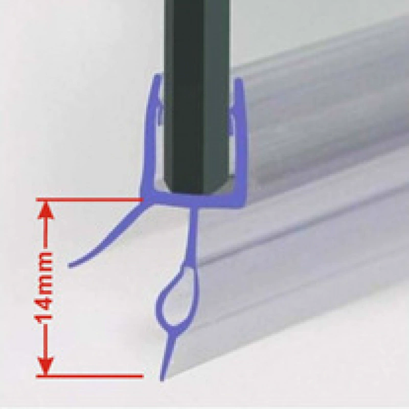 Трансграничная популярная полоса для удержания воды в ванной комнате под дверью, водонепроницаемая уплотнительная лента для нижней части стеклянной двери, двойная мягкая кромка для подметания воды