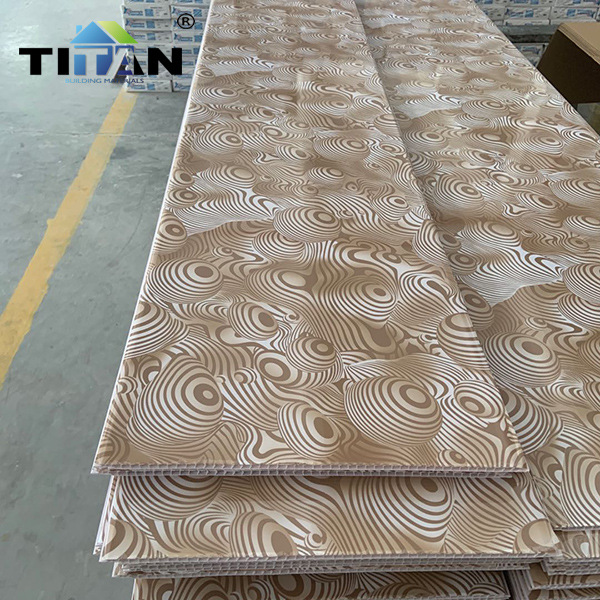 Exportado a Nicaragua 30 cm refuerzo de PVC techo de plástico refuerzo integrado panel de pared ignífugo, impermeable y a prueba de humedad