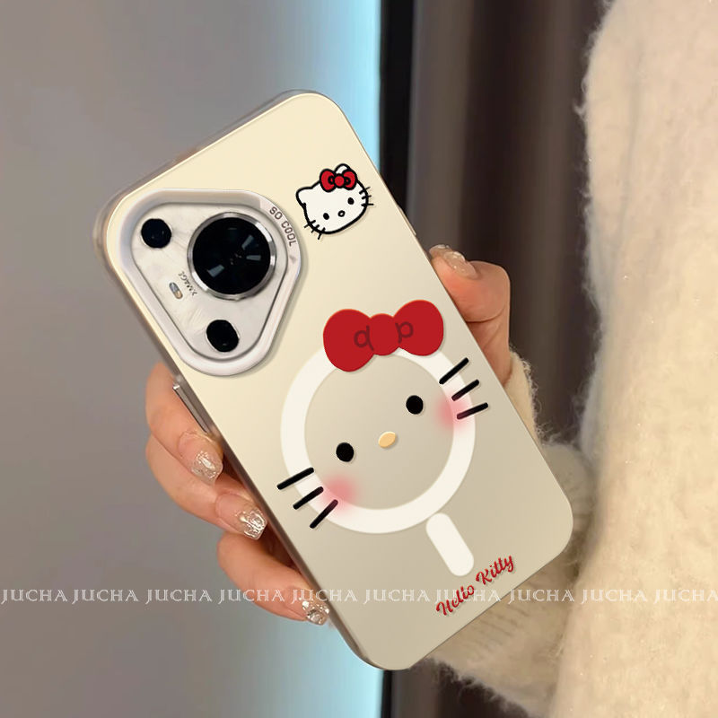 适用华为pura70pro手机壳高颜值颜控HUAWEIp60新款设计感可爱猫咪|undefined