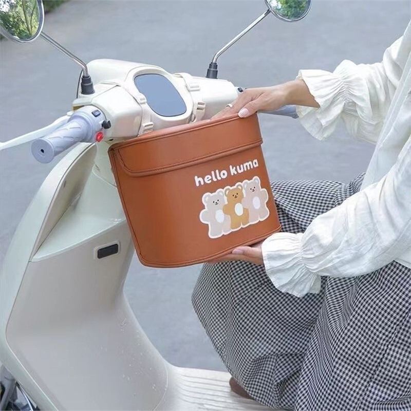 新しい電気自動車フロントユニバーサル吊り下げバッグかわいい漫画吊り下げバッグ吊り下げ大容量収納バッグ|undefined