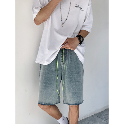 LKTM clothing Summer men Askyurself Drawstring ASK motion Easy leisure time Do the old cowboy shorts