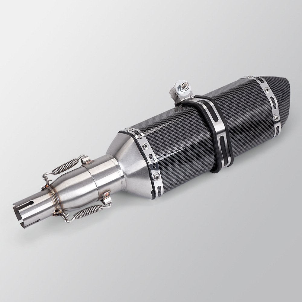 Little Ninja Middle Exhaust Pipe Motorcycle Modification Middle and Tail Section 28-45mm to 51mm Non-Destructive Installation