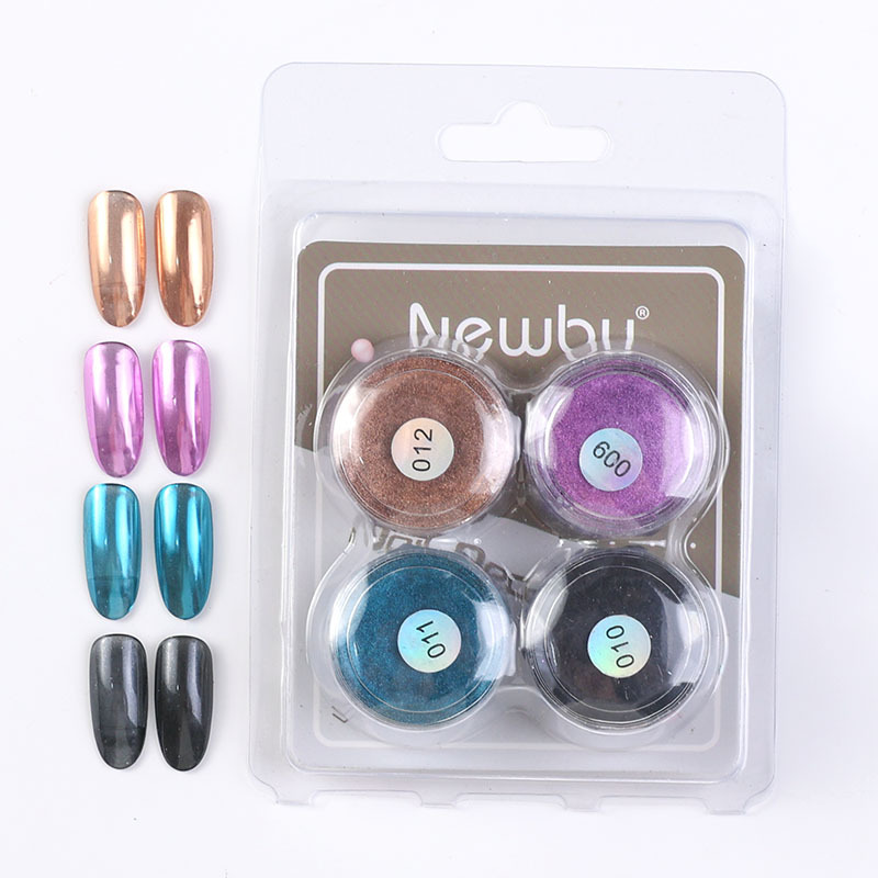 2023 manicuría en línea explosión sólido espejo mágico polvo oro y plata manicuría especial pegamento de esmalte de uñas gancho polvo espejo borde