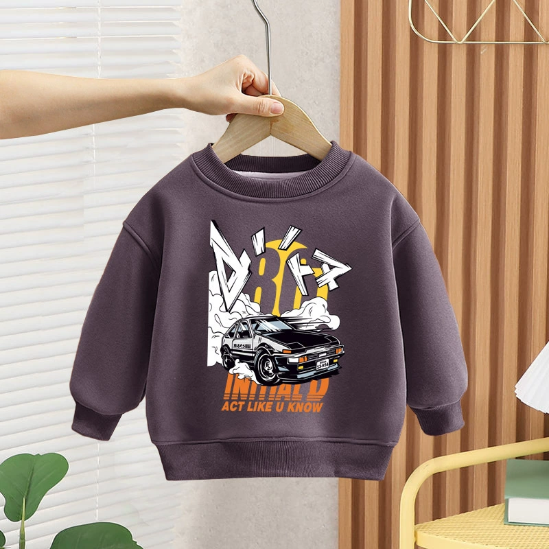 Прямая поставка с фабрики, детский новый пуловер, свитер Joker, детская одежда, утолщенная футболка с круглым вырезом на флисовой подкладке, хлопковый топ