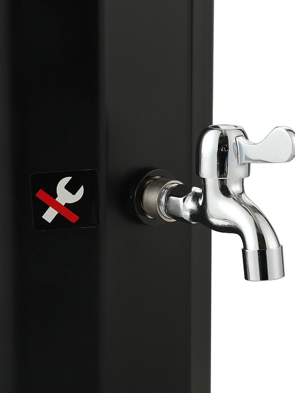 35L fácil de instalar dos secciones de alambre ensalada negro columna de ducha solar calefacción solar cinturón de ducha solar