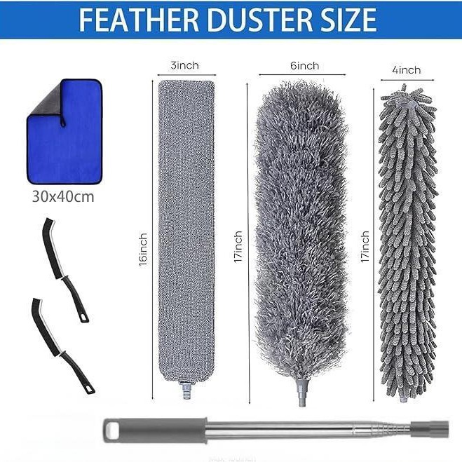 Combinación de alta altitud de fibra de limpieza de cenizas polvo pulverizador de pelo de pollo, pulverizador electrostático flexible, pulverizador de polvo de Schneil, cepillo de polvo de separación image 19