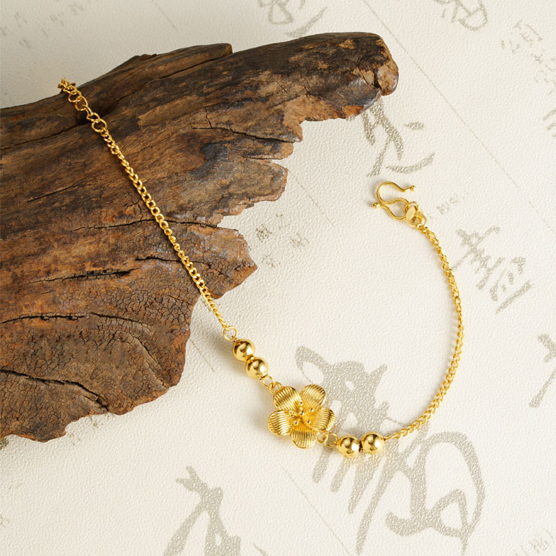 Vietnam oro de oro de verano de lujo ligero flor pulsera de joyería Yiwu al por mayor fabricantes de joyería suministro