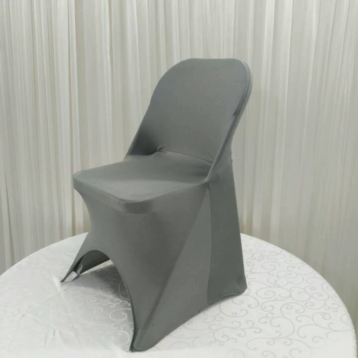 Foreign trade thickened elastic folding chair cover, hotel wedding one-piece chair cover, outdoor wedding elastic chair cover