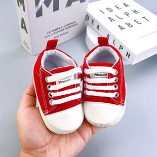 Spring and Autumn Baby Canvas Shoes with Soft Soles, Comfortable and Breathable, Lightweight Baby Walking Shoes, Versatile for Boys and Girls, Solid Color