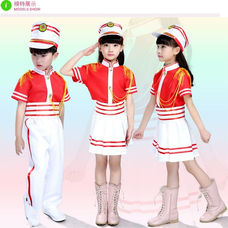 Новый костюм для выступления ударной команды на День защиты детей 1 июня Костюм для выступлений в начальной и средней школе Учащиеся гильдии Музыкальная пара Костюм для выступления