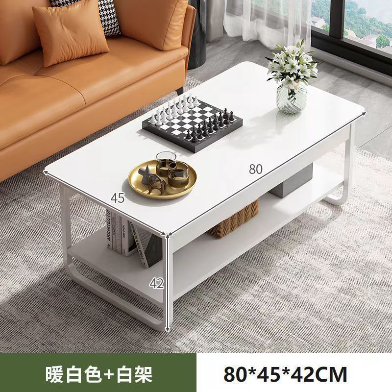 Mesa de té pequeña sala de estar doméstica simple mesa pequeña sofá de lujo simple mesa de té moderna mesa cuadrada al por mayor