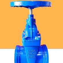 溝槽暗桿閘閥藍色Z85X-16卡箍連接彈性座軟密封閘閥水管閥贛瑪體