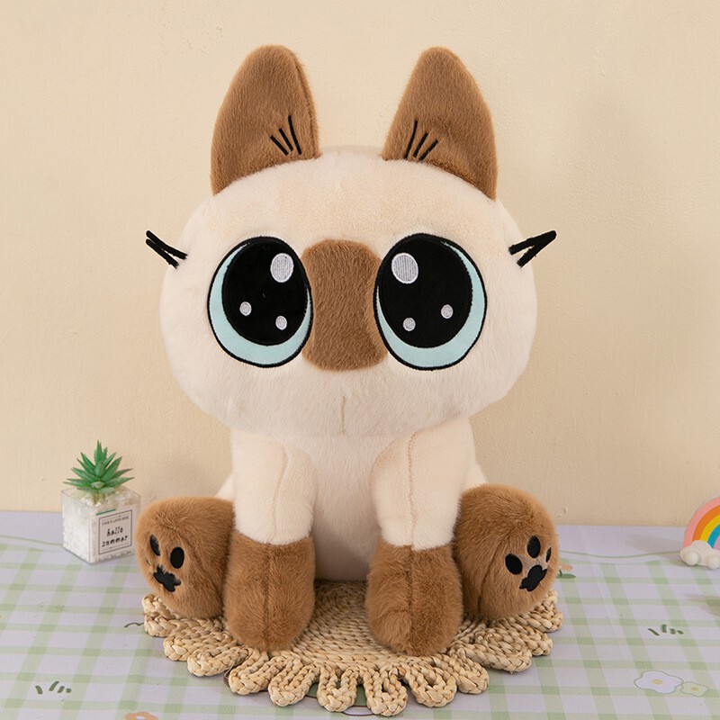 座るシャム猫小豆ぬいぐるみかわいい安い周辺人形子供の誕生日プレゼント人形卸売|undefined