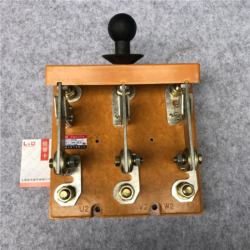 上海人民开启式刀开关隔离开关旋转操作3组刀闸HS13B-400/41 600A