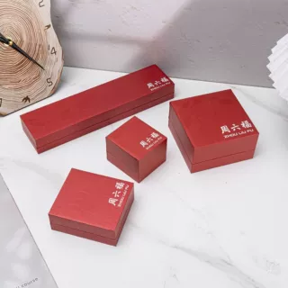 厚边款周六福珠宝黄金首饰盒戒指吊坠手镯手链首饰珠宝礼品包装盒