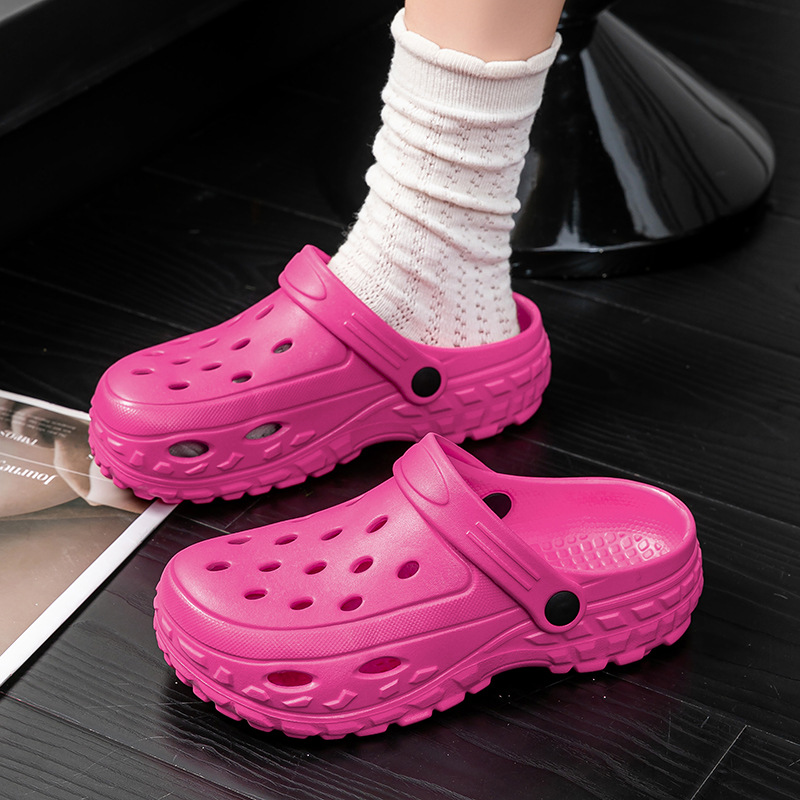 Summer Men's Thick-Soled Clogs, Fishing Outdoor Wear-Resistant Toe-Toe Sandals, Non-Slip Sports Outer Slippers