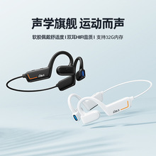 2023新款蓝牙耳机声传导不入耳运动耳机支持32GTF卡MP3跨境通用
