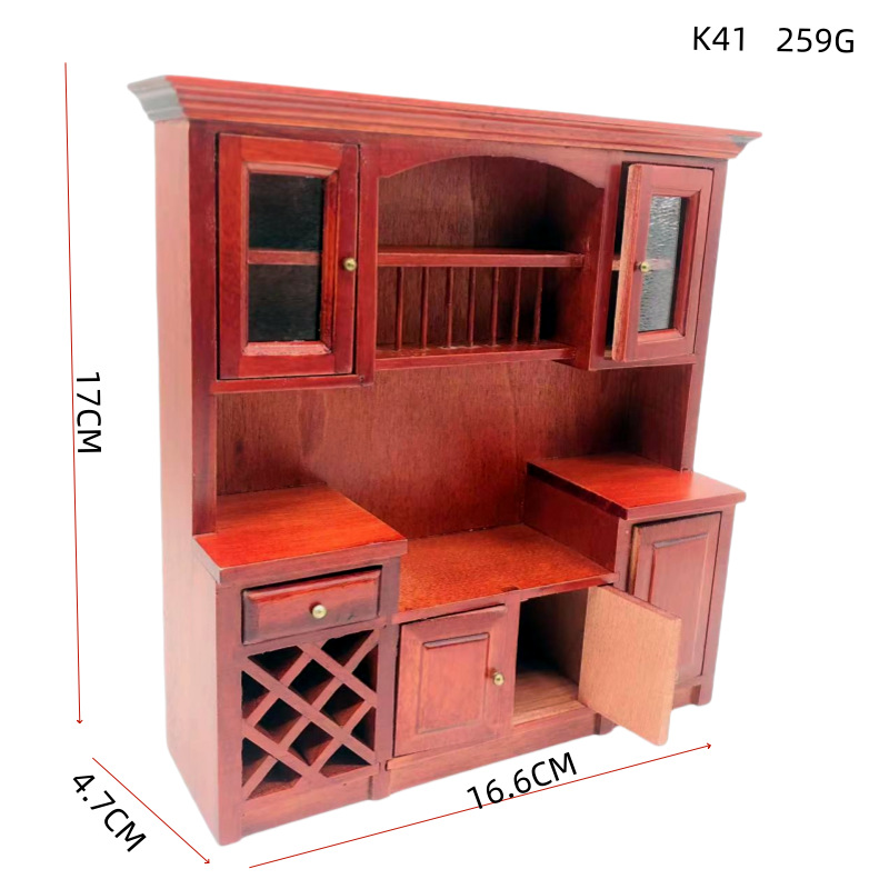 dollhouse  miniatures΢��ʳ��diyģ�ͷ����������ľ�Ƴ���ƹ�