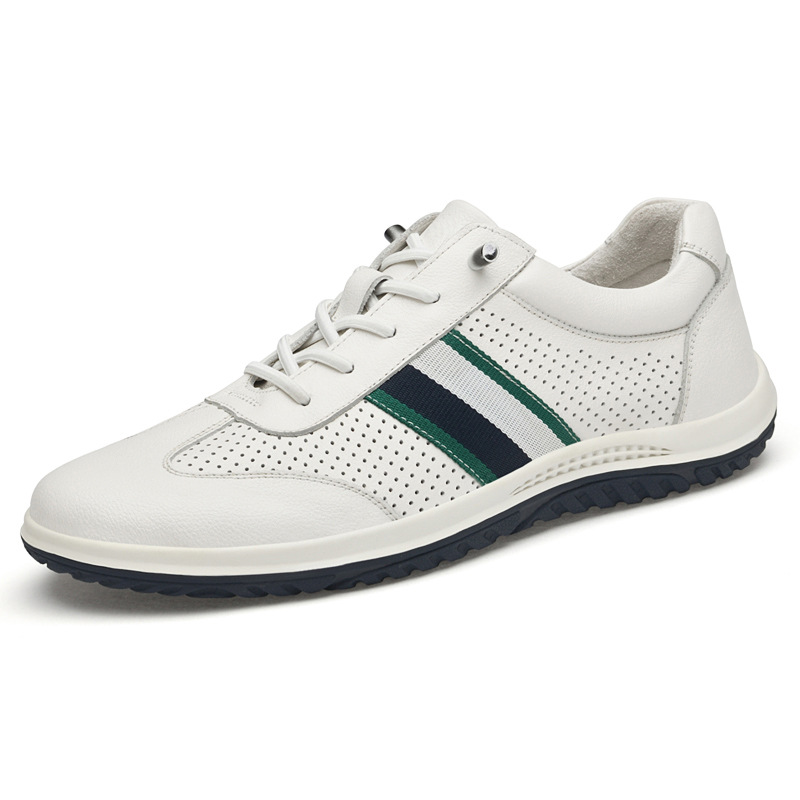 Herr löparskor i läder ventilerande mjuk sula casual sneakers_voghion.com