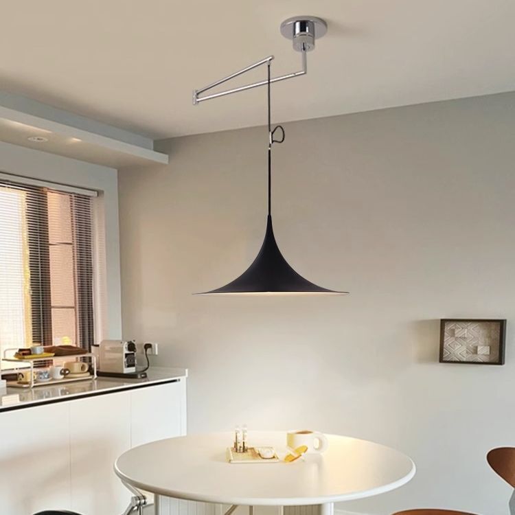 Designer Semi-Rocker Movable Restaurant Speaker Chandelier Scandinavian Creative Dining Table Study Bar Flying Saucer Chandelier