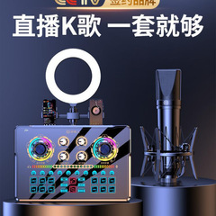 好牧人生放送専用サウンドカード設備フルセットのディザトーン携帯電話コンピュータアナウンサーマイクマイクk歌歌歌歌