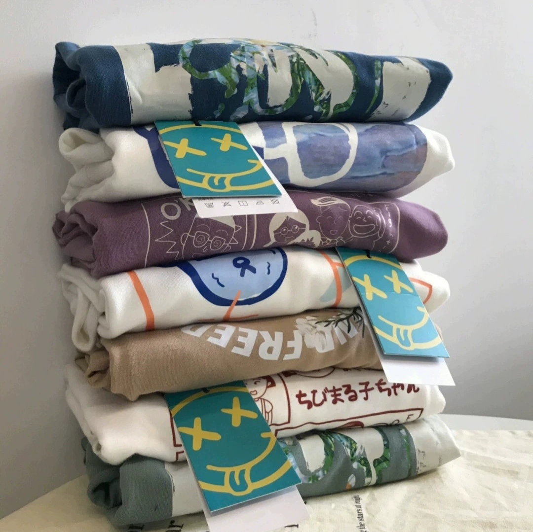 1 юань 2 юаня летние уличные популярные женские футболки с коротким рукавом, женские свободные топы в корейском стиле, оптовая торговля, дешевые товары