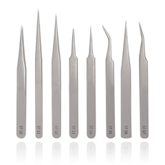 Stainless steel eyelash grafting tweezers, dolphin clips, sandblasted flowering false eyelashes, eyelash curlers, eyelash curlers