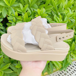 Factory Direct Supply Giant Lightweight ~ Square Head Mesh Open Toe Sandals Women's Summer Casual All-match Commuter Thick Heel Shoes