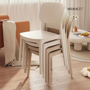 Thickened Plastic Dining Chair Modern Simple Backrest Stool Household Nordic Dining Table and Chair Sedentary Comfortable Small Backrest Chair