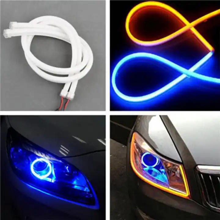 Automotive LEDLight Guide Strip Turned Tear Eye Daytime Running Light Monochrome Eyebrow Light High Brightness LEDDecorative Soft Light Strip