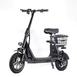 Cross-border foldable electric scooter with long range, two-wheeled vehicle for urban commuting, portable shock-absorbing scooter