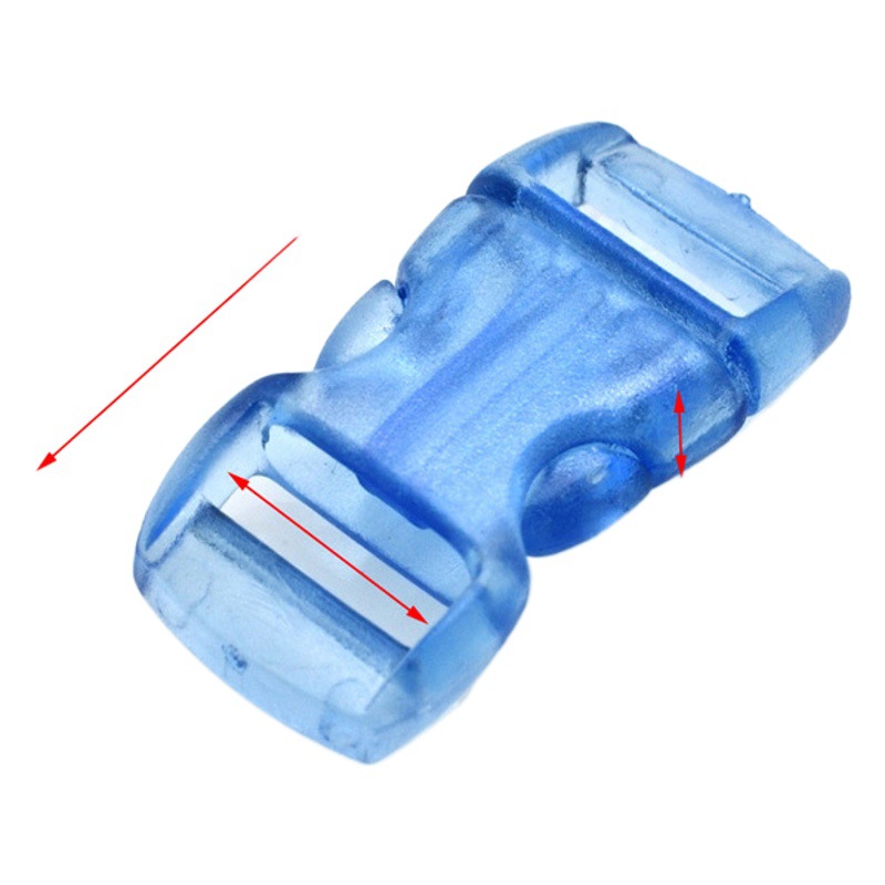 Spot wholesale 10mm color transparent mini buckle umbrella rope bracelet woven buckle luggage accessories
