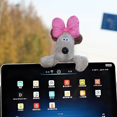 Car ornaments – Interior Ornaments Women - rose-bow-dog-lying-screen-ornament